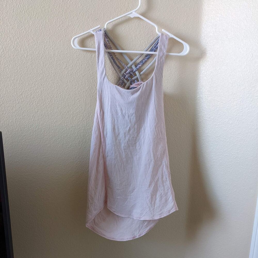 Lululemon Women's size 4 Wild Tank Tank Blush Quartz Banana Leaf Silver Spoon